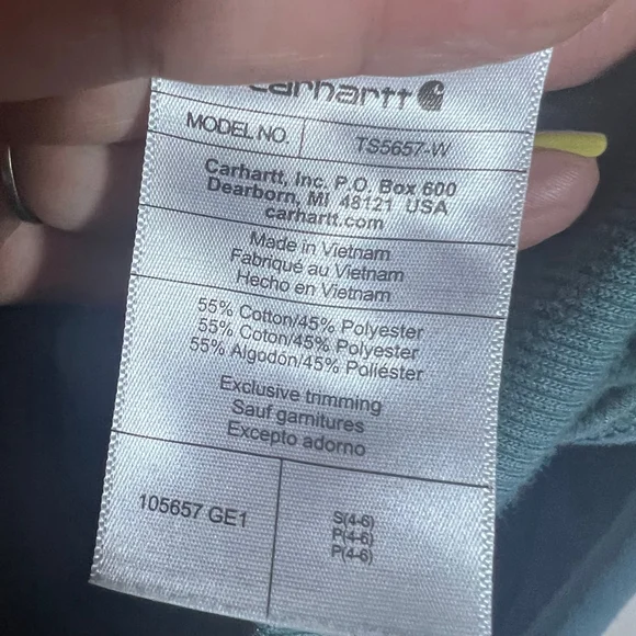 Carhartt Relaxed Fit Midweight Quarter-Zip Sweatshirt Size Small - Picture 6 of 6